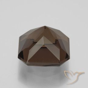 Quartz fumé Brun cannelle profond naturelle Octogone / coupe Émeraude, 9.03 ct, VVS