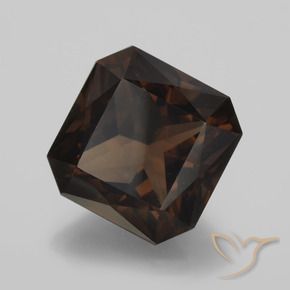 Quartz fumé Brun cannelle profond naturelle Octogone / coupe Émeraude, 10.44 ct, VVS