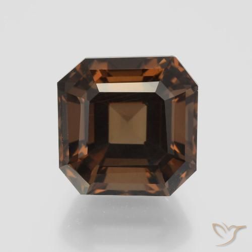 5.60ct Naturel Brun moyen Quartz fumé, Taille émeraude, VVS-VS