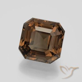 Quartz fumé Brun moyen naturelle Taille émeraude, 8.46 ct, VVS