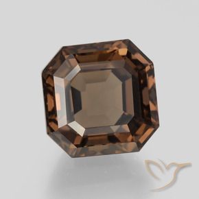 Quartz fumé Brun caryer naturelle Octogone / coupe Émeraude, 7.45 ct, VVS