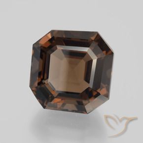 Quartz fumé Brun moyen naturelle Octogone / coupe Émeraude, 8.54 ct, VVS