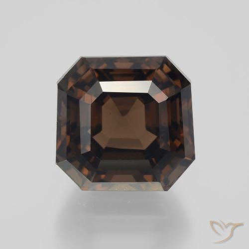 8.85ct Naturel Brun caryer Quartz fumé, Taille émeraude, VVS