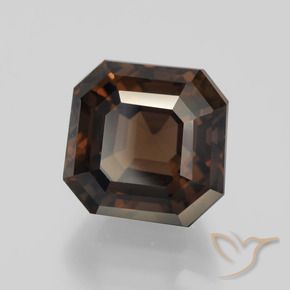 Quartz fumé Brun caryer naturelle Octogone / coupe Émeraude, 8.85 ct, VVS