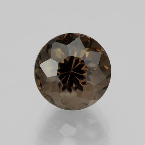 Quartz fumé Marron ambré naturelle Coupe roude, 3.62 ct, VVS-VS