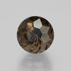 Quartz fumé Marron ambré naturelle Coupe roude, 3.62 ct, VVS-VS