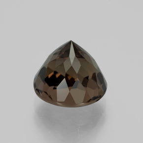 Quartz fumé Marron ambré naturelle Coupe roude, 3.62 ct, VVS-VS