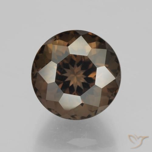 5.16ct Naturel Marron foncé Quartz fumé, Tour, VVS