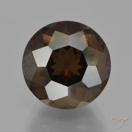 7.27ct Naturel Marron ambré Quartz fumé, Tour, VVS-VS