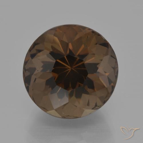 8.77ct Naturel Marron foncé Quartz fumé, Tour, VVS