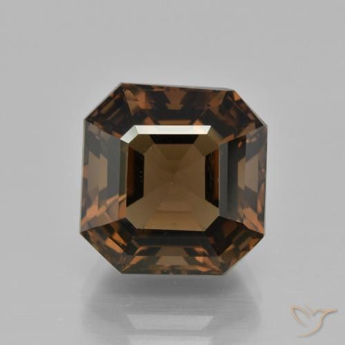 Quartz fumé Brun moyen naturelle Taille émeraude, 8.91 ct, VVS