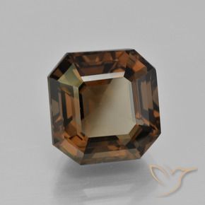 Quartz fumé Brun moyen naturelle Taille émeraude, 8.91 ct, VVS