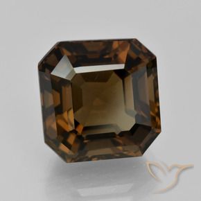 Quartz fumé Brun moyen naturelle Octogone / coupe Émeraude, 9.84 ct, VVS