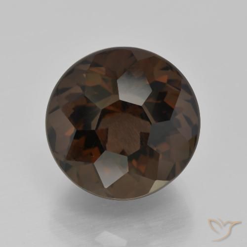 9.24ct Naturel Marron foncé Quartz fumé, Tour, VVS
