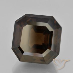 Quartz fumé Marron ambré naturelle Octogone / coupe Émeraude, 16.10 ct, VVS