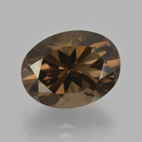 Quartz fumé Brun naturelle Coupe ovale, 7.17 ct, VVS