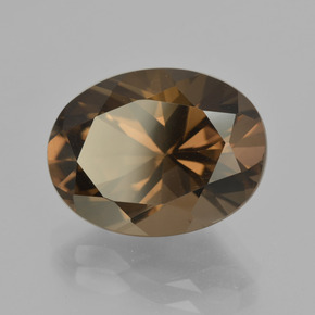 Quartz fumé Brun naturelle Coupe ovale, 7.17 ct, VVS