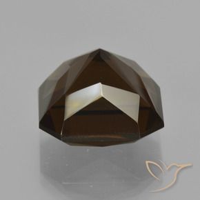 Quartz fumé Brun rougeâtre naturelle Octogone / coupe Émeraude, 11.95 ct, VVS
