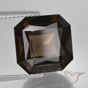 Quartz fumé Brun caryer naturelle Octogone / coupe Émeraude, 6.72 ct, VVS