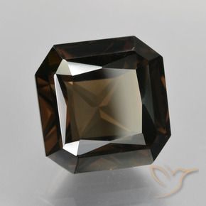 Quartz fumé Bleu foncé naturelle Octogone / coupe Émeraude, 6.35 ct, VVS