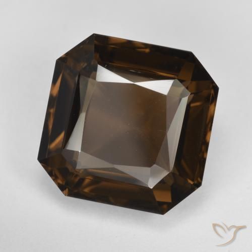 Quartz fumé Brun naturelle Octogone / coupe Émeraude, 7.41 ct, VS