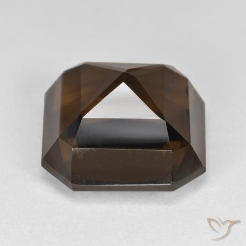 Quartz fumé Brun naturelle Octogone / coupe Émeraude, 7.41 ct, VS