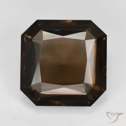 8.38ct Naturel Marron foncé Quartz fumé, Taille émeraude, VVS-VS