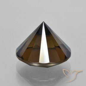 Quartz fumé Brun caryer naturelle Coupe roude, 9.93 ct, VVS