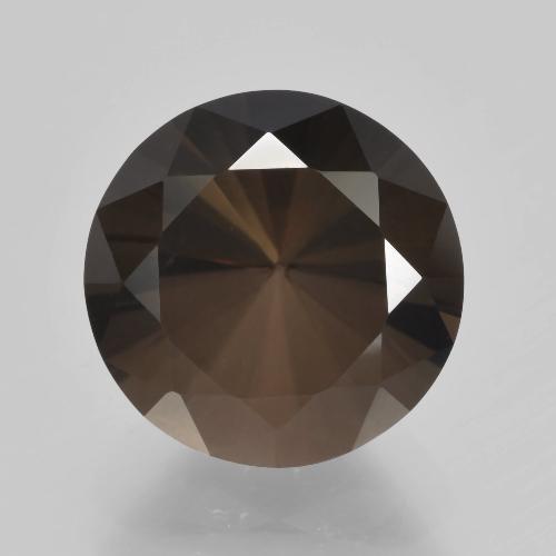 Quartz fumé marron naturelle coupe roude, 5,77 ct, VVS