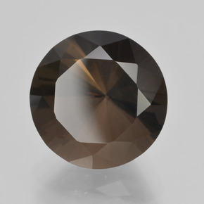 Quartz fumé marron naturelle coupe roude, 5,77 ct, VVS