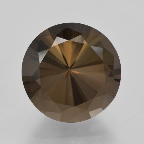 Quartz fumé marron naturelle coupe roude, 5,91 ct, VVS