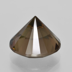 Quartz fumé marron naturelle coupe roude, 5,91 ct, VVS