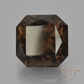 Quartz fumé Brun moyen naturelle Octogone / coupe Émeraude, 8.37 ct, VVS