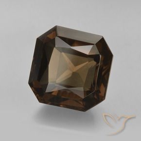 Quartz fumé Marron ambré naturelle Octogone / coupe Émeraude, 6.35 ct, VVS