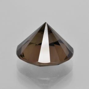 Quartz fumé marron naturelle coupe roude, 6,57 ct, VVS