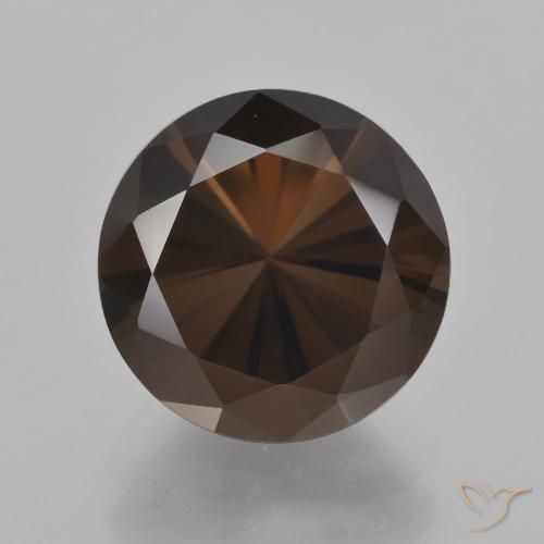 6.99ct Naturel Brun rougeâtre Quartz fumé, Tour, VVS