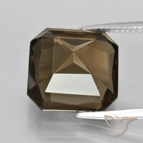 Quartz fumé Brun moyen-léger naturelle Octogone / coupe Émeraude, 10.22 ct, VVS