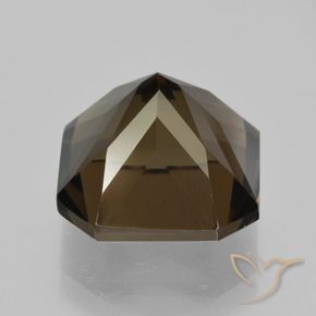 Quartz fumé Marron foncé naturelle Octogone / coupe Émeraude, 8.90 ct, VVS