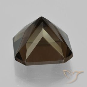 Quartz fumé Marron ambré naturelle Octogone / coupe Émeraude, 10.15 ct, VVS-VS