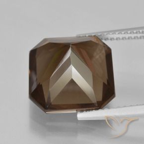 Quartz fumé Brun moyen naturelle Octogone / coupe Émeraude, 7.50 ct, VS