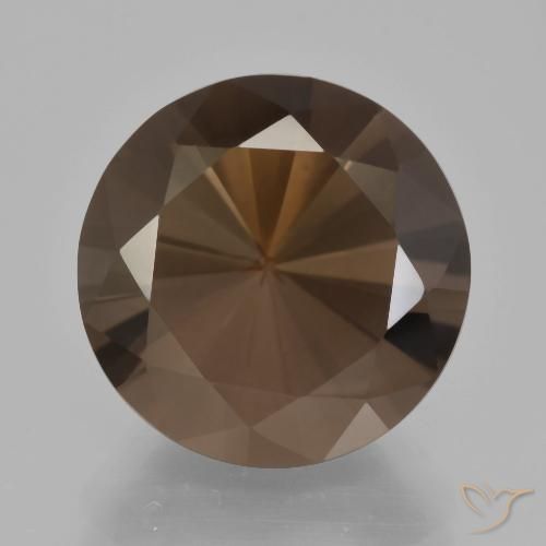 9.31ct Naturel Marron foncé Quartz fumé, Tour, VVS