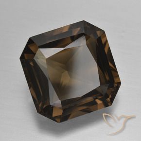 Quartz fumé Brun moyen naturelle Octogone / coupe Émeraude, 11.64 ct, VVS-VS