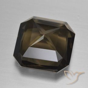 Quartz fumé Brun moyen naturelle Octogone / coupe Émeraude, 11.64 ct, VVS-VS