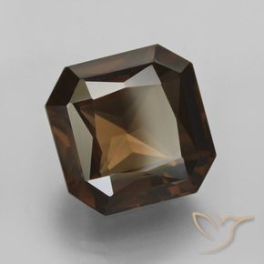 Quartz fumé Marron ambré naturelle Octogone / coupe Émeraude, 12.25 ct, VVS
