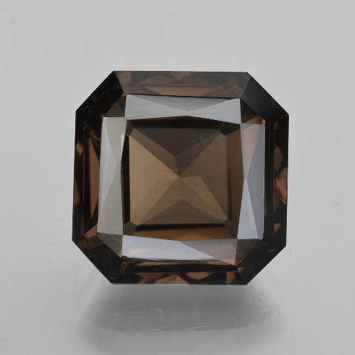 Quartz fumé Marron foncé naturelle Taille émeraude, 7.19 ct, VVS