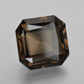 Quartz fumé Marron foncé naturelle Taille émeraude, 7.19 ct, VVS