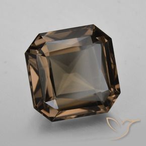 Quartz fumé Brun chocolat naturelle Octogone / coupe Émeraude, 9.83 ct, VVS-VS