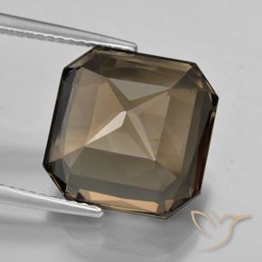 Quartz fumé Brun chocolat naturelle Octogone / coupe Émeraude, 9.83 ct, VVS-VS