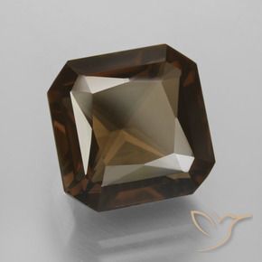 Quartz fumé Brun moyen naturelle Octogone / coupe Émeraude, 9.55 ct, VVS