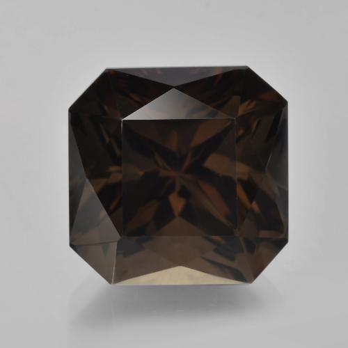 Quartz fumé marron naturelle taille émeraude, 9,30 ct, VVS